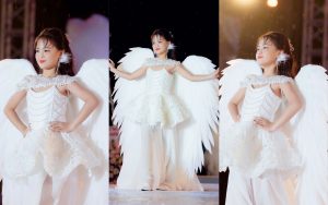 Model nhí 9 tuổi “gây bão” sàn diễn Princess Fashion Show trong BST “Nữ hoàng thiên thần”