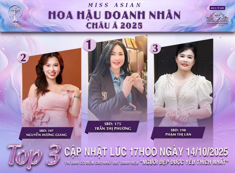 Bất ngờ lớn trên đường đua “Người đẹp được yêu thích nhất”: Đại diện Ninh Bình Trần Thị Phương bứt tốc dẫn đầu!