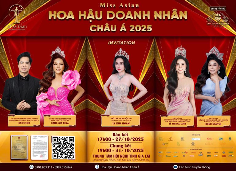 Hoa hậu Thiện nguyện Lý Kim Ngân đảm nhận vai trò Phó Chủ tịch Hoa hậu Doanh nhân Châu Á 2025