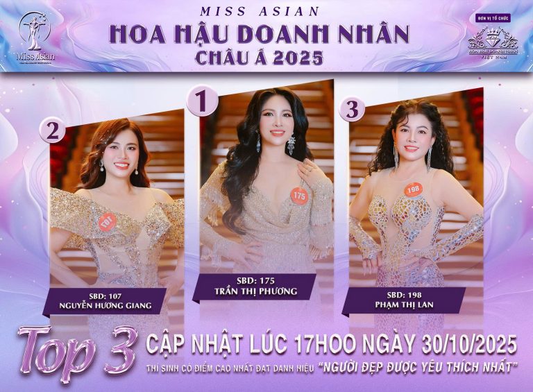 Khán giả háo hức chờ đợi kết quả “Người đẹp được yêu thích nhất” – Hoa hậu Doanh nhân Châu Á 2025 bước vào hồi kết