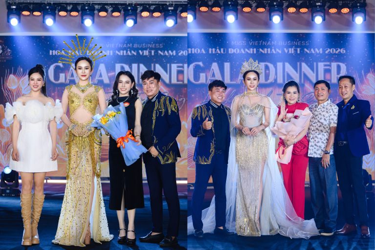 Dấu ấn “phù thủy dạ hội” Tommy Nguyễn trong đêm Gala Hoa hậu Doanh nhân Việt Nam 2026