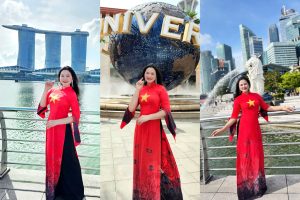 Hoa hậu Trí tuệ Phạm Duy hưởng ứng Tuần lễ Áo dài tại “đảo quốc sư tử” – Singapore nhân dịp 8/3