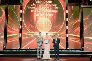 Á hậu Võ Vy Oanh được vinh danh tại đêm Chung kết Hoa hậu Thương hiệu Việt Nam 2026