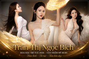 CEO Thẩm mỹ Ruby Trần Thị Ngọc Bích và chiếc vương miện dành tặng mẹ