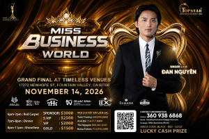 Sân khấu Miss Business World 2026 đón giọng ca nhạc vàng Đan Nguyên