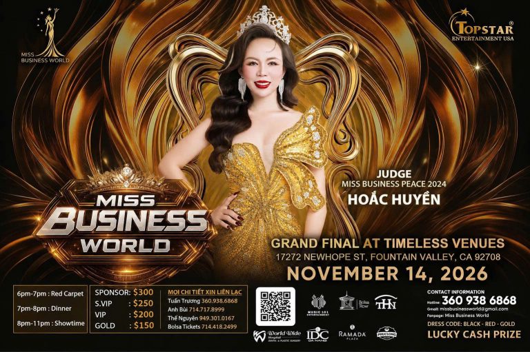 Hoa hậu Hoắc Thị Huyền sang Mỹ “cầm cân, nảy mực” tại Miss Business World 2026
