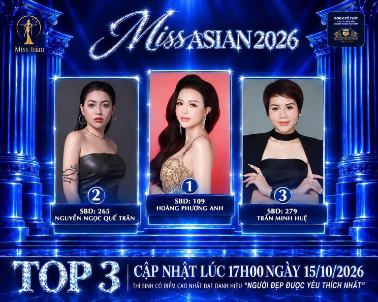 “Bóng hồng” Hoàng Phương Anh tạo cú lội ngược dòng ngoạn mục tại đường đua bình chọn Miss Asian 2026